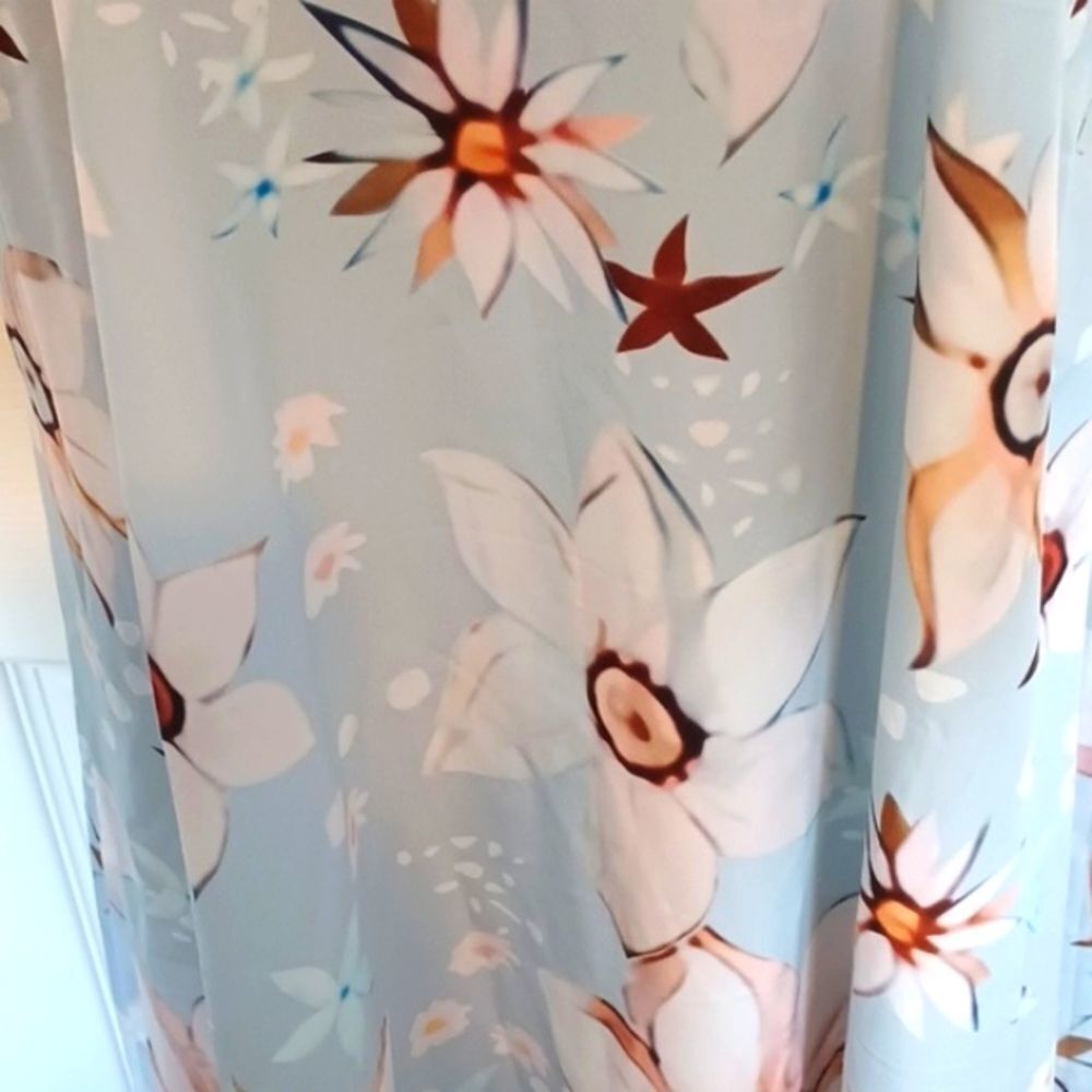 Boho V-Neck Tank Floral Spring String Strap Flowy Dress Size Medium NWT - Picture 6 of 9